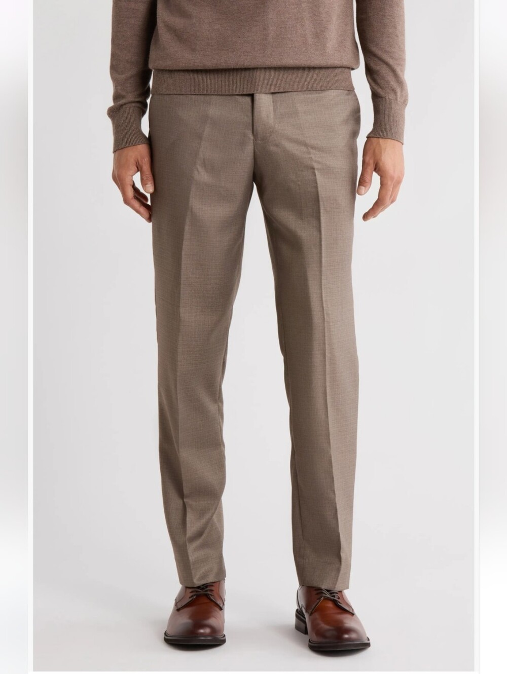Scotch & Soda Mens NYC Trouser Pants Tan Brown Solid Size 34x32 NWT